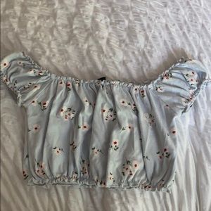 Off the shoulder crop top